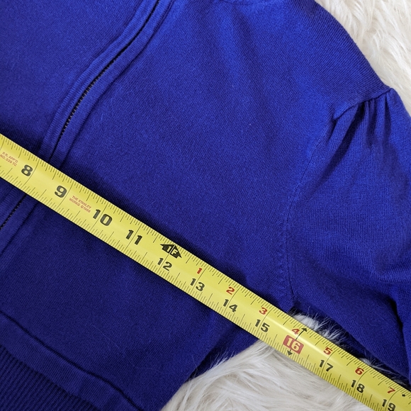 ❤️ 3/$25 Y2K Anthropologie Retro Full Zip Sweater - Picture 5 of 8